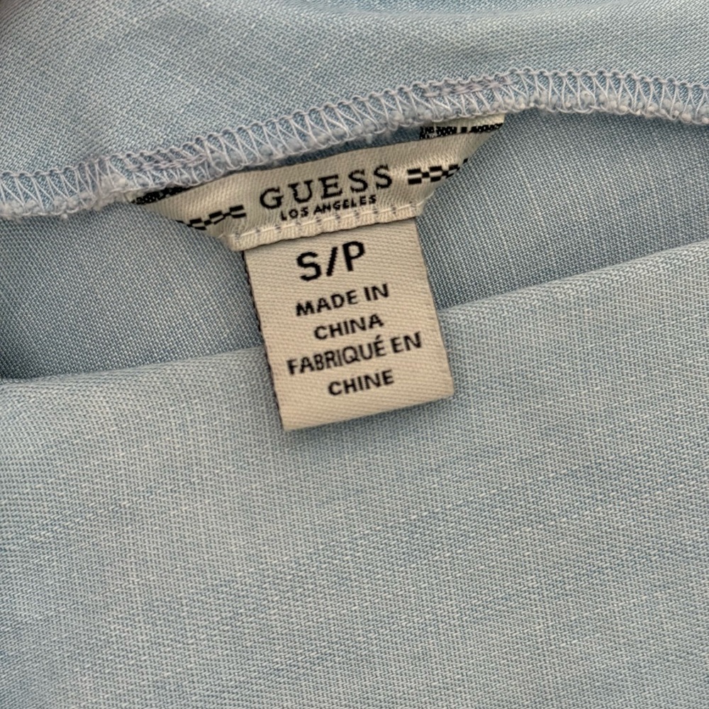 GUESS Light Blue Ruffle Dress - Picture 4 of 6